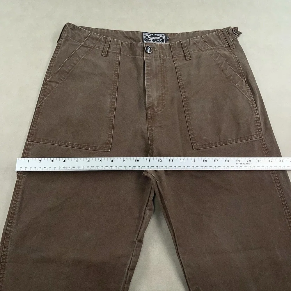 Blacksmith Sowing Field Pants Brown Mens 34 Work Utility Cotton Carpenter Chore